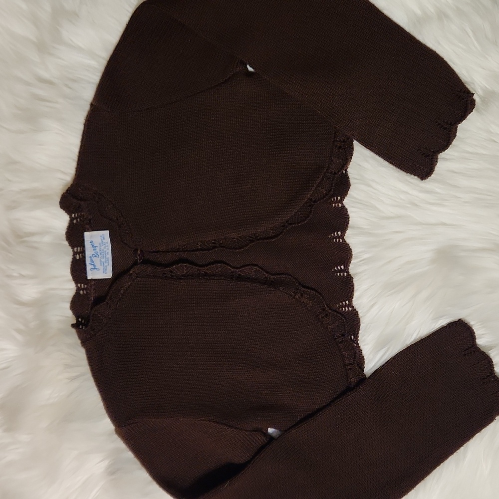 Brown Crop Cardigan Sweater - Girls Size 5